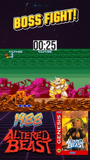 Altered Beast BOSS FIGHT NEFF #alteredbeast #sega #segagenesis #gaming #retrogaming #90s #80s