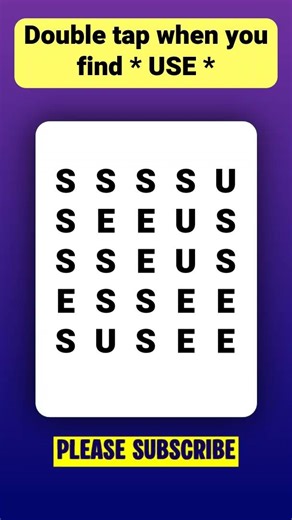 Find 👉USE👈 in 5 seconds | Visual Test | Observation Skills | Number Search | Find the Odd one out
