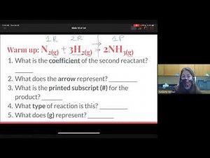 Warm up on chemical reactions basics