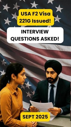 USA F2 Visa Interview Questions! #usavisa #f2visa #shorts