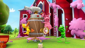 The word of the week is string. In A String's the Thing, Frog needs string to get his invention under control. What are some other words that end with ing? | WordWorld