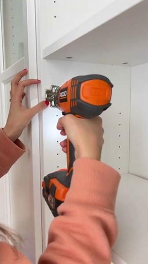 How the IKEA Oxberg doors transformed our open shelves! #shorts