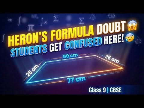 This Heron’s Formula Question Confuses Students! 😰 Class 9 Maths | CBSE Board 2025-26