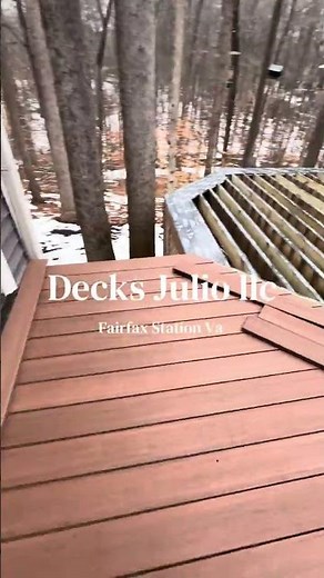 Deking floor timbertech installation #diy #backyard