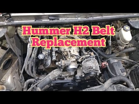 How to replacement engine belt Hummer H2