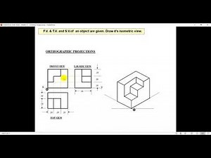 How to Draw Isometric View from FV, TV & Side View (Easy Method) in Auto Cad.
