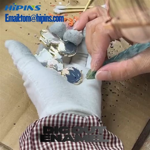 lapel pin factory on Instagram: "🛠️✨ Dig-Out Enamel — Precision in Every Revision At HIPINS, even the smallest adjustment gets our full attention. When a sample needs a color correction or design update, we carefully remove the old enamel from the recessed metal before applying the new shade. 🔍 Why this step is essential: • Ensures the new enamel bonds cleanly and evenly • Prevents any leftover color from affecting the final look • Keeps every line, edge, and detail sharp and flawless This pro