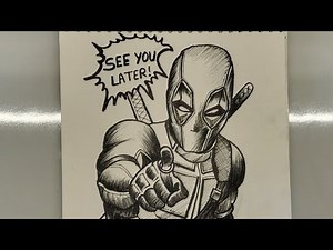 How to draw deadpool step by step | Deadpool 3 drawing for beginners || Deadpool Art