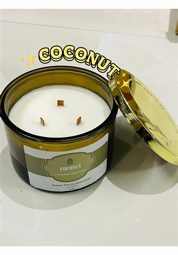 Coconut một mùi ngọt dịu, ấm áp và hơi béo ngậy✨ Sử dụng bấc gỗ tạo cho chúng ta cảm giác thư giãn - khi cháy sẽ có tiếng tí tách nhẹ. Mùi hương toả ra êm và sâu hơn. Vibe sang trọng, ấm áp, rất hợp để decor hoặc làm quà tặng✨✨#fyp #nenthom #viral #coconut