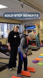 7.2K views · 76 reactions | Unlocking Potential with the Solo-Step Overhead Track & Harness System ✨ With Solo-Step, physical therapy patients can train safely, build confidence, and discover new levels of independence, one step at a time.  Ready to see the difference? Click the link in our bio to learn more! #solostep #nofearsnofalls #physicaltherapy #fallprevention | Solo-Step Fall Protection for Rehab | Facebook