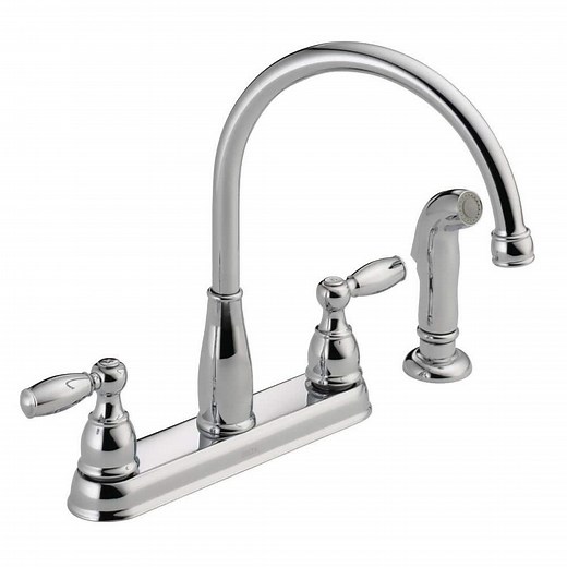 Reviews for Delta Foundations 2-Handle Standard Kitchen Faucet with Side Sprayer in Chrome | Pg 1 - The Home Depot