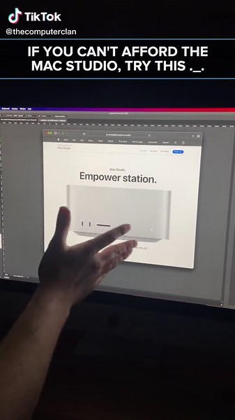 💰If you can't afford the Mac Studio, try this trick. 😐 #macstudio #apple #appleevent #macmini #photoshop