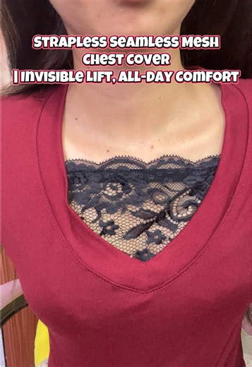 Strapless Seamless Mesh Chest Cover for All-Day Comfort