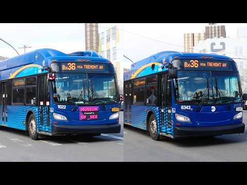 NYCT Bus: 2018 - 2025 New Flyer XD60 #6343 / XN60 #1022 on the Bx36 at West Farms Square