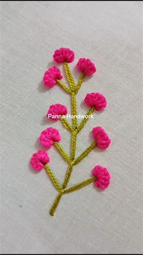 beginner friendly floral hand embroidery tutorial #handembroidery #youtubeshorts #viral #foryou