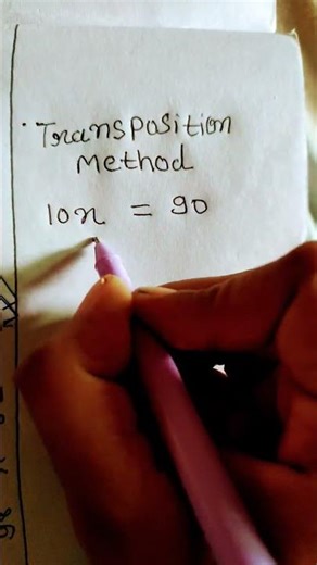 #transposition method # mathematics #trics