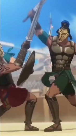 Gladiator Anime Battle Scene Spartacus House of ashur Colliseum Roman Empire Hulu Netlfix Tubitv
