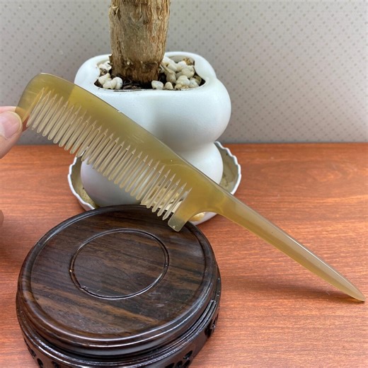 Natural Horn Tail Comb Anti Static Rat Comb Hair Styling Parting Comb