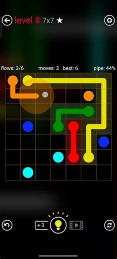 FLOW FREE MANIAS 7X7 LEVEL 08 COMPLETE SOLUTION #android #games #level #funfacts #puzzle
