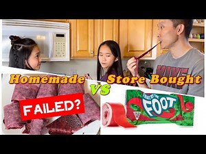 Homemade Fruit by the Foot VS Store Bought! FAILED Baking? / Janet and Kate