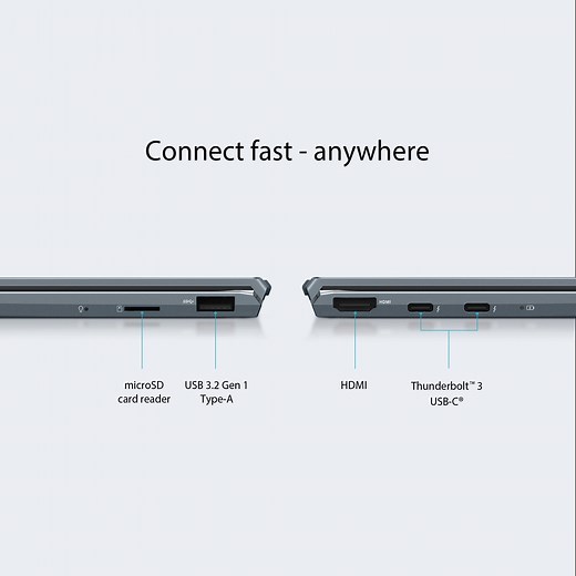The new #ZenBook 14 UX425 is more portable than ever. It’s ultrathin, ultralight and incredibly compact. It also offers: ● 1.13 kg weight and 13.9 mm thin. ● 22-hour battery life with a fast-charge feature capable of charging the battery to 60% in 49 minutes. ● Two colors available: Pine Grey and Lilac Mist. ● NanoEdge Display with an 90% screen-to-body ratio. ● Full array of I/O ports, including HDMI, Thunderbolt 3 USB-C, USB Type-A and microSD card reader. ● New edge-to-edge keyboard design ma