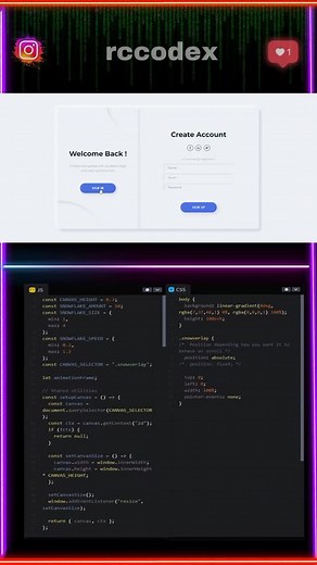 ⚠️Source Code in bio👇⚠️ . . . 📌Share this with your Coder Friends📌 . . ✨Follow for related regular content 👉Comment “RCCODEX” for source code. ❤️‍🔥Share the video with me(rccodex) 🫶Save It For Later . . . . . . 📌Share this with 3 friends📌 . . . . Hashtags - #tech #python #html #codingisfun #css #pythonprogramming #html #css #html5 #css3 #csstricks #cssanimation #learnhtml #learncss #csstips #csstipoftheday #webdeveloper #uidesign #uxdesign #artificialintelligence #ai #machinelearning #te