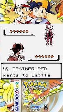 POKEMON GOLD - MEGANIUM FERALIGATR TYPHLOSION vs RED (Final Boss Battle) Game Boy Color Gameplay