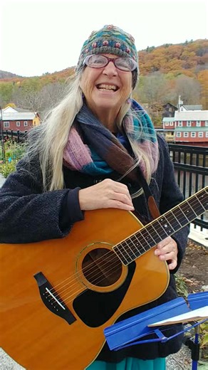 Today on the Bridge of Flowers local minister and songwriter, Sarah Pirtle, performed a song she wrote about the visitors on the bridge throughout this season, the sad feelings when the bridge closes for the winter and a heartfelt thank you to the gardeners.Thank you Sarah! | Bridge of Flowers