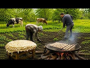 Azerbaijan Mountain Village Life and Rustic Cooking - Incredibly Delicious Lamb Fat!
