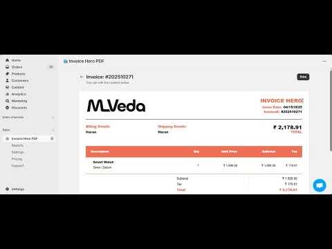 How to edit an invoice in Invoice Hero PDF by MLVeda | Shopify Invoice Hero PDF Tutorial