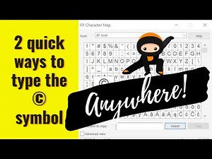 How To Quickly Type The Copyright Symbol