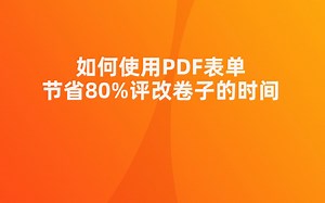 使用PDF表单收集试卷，结合Excel数据分析功能，可实现快速批改试卷