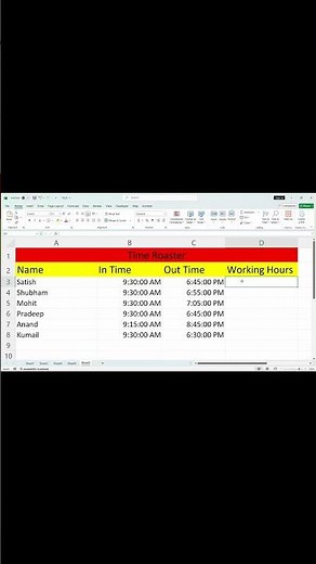 ⏱️Time Calculation in Excel Using MOD() Formula #excelshorts #spreadsheetmagic #exceltricks #excel