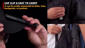 Small EDC Flashlight Rechargeable, 1600 High Lumen Pocket Flash Light with Clip, 9 Modes Portable Magnetic Flat Flashlight Waterproof Compact Flashlight for Working, Camping, Emergency (2Pack)