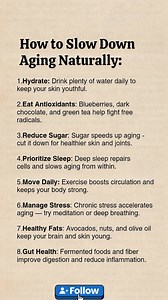 803K views · 4.6K reactions | How to slow down aging naturally #healthtips | Health Tips Tricks | Facebook