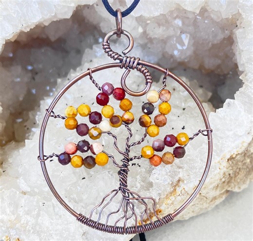Mookaite Tree of Life Pendant, Copper Tree of Life - Etsy