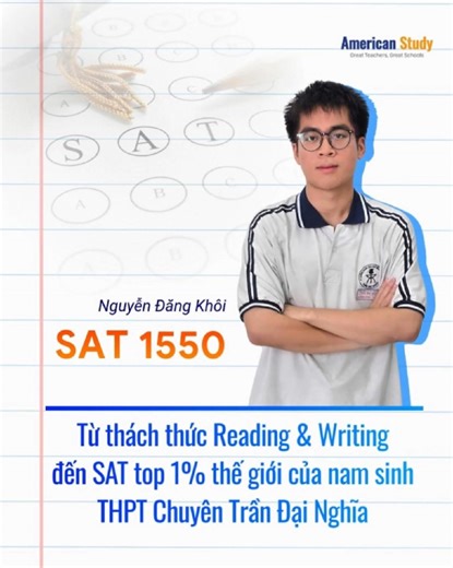 Cách Học Sinh Giỏi Toán “Gỡ Rối” SAT Verbal - Bứt Phá Điểm SAT Ngoạn Mục Cùng Giáo Viên Mỹ ❤️ Giỏi Toán nhưng "ngán" Verbal (Reading & Writing) vẫn chinh phục SAT 1500 - vấn đề không nằm ở vốn từ, mà ở tư duy logic khi đọc hiểu ❤️ Tăng nhanh điểm Verbal, học cách tư duy như người ra đề, xử lý gọn gàng các bài đọc khó nhằn ❤️ Kỹ năng đọc câu hỏi trúng đích - chiến lược giải chỉ 62 GIÂY/CÂU - tối ưu hoá thời gian, bứt phá điểm số ❤️ Biến điểm yếu Verbal thành thế mạnh, cân bằng điểm số hai phần th