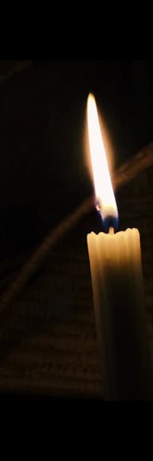 Calming Candle Video with Blue Flame and Dark Background