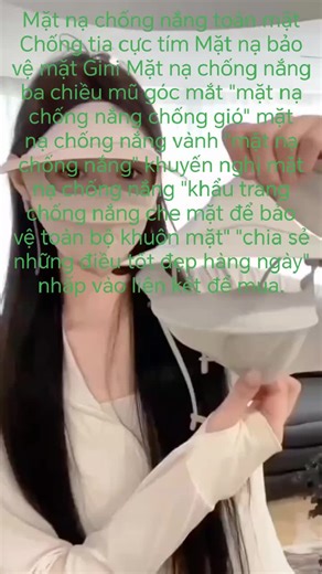 #EnergiKuatTiapLangkah #上热门 Full Face Sunscreen Anti-UV Gini Face Protection Mask Three-dimensional Sunscreen Eye Corner Hat