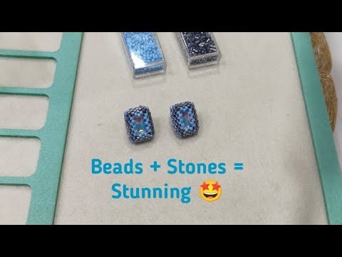 Elegant Stone & Bead Stud Earrings | DIY Jewelry Tutorial