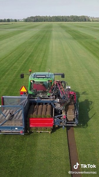 Fresh Field Grass Cutting: Farm Sod Harvesting