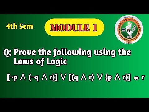 VTU 4th Sem Maths | Laws of Logic Simplification | Module 1 – Mathematical Logic | BCS405A
