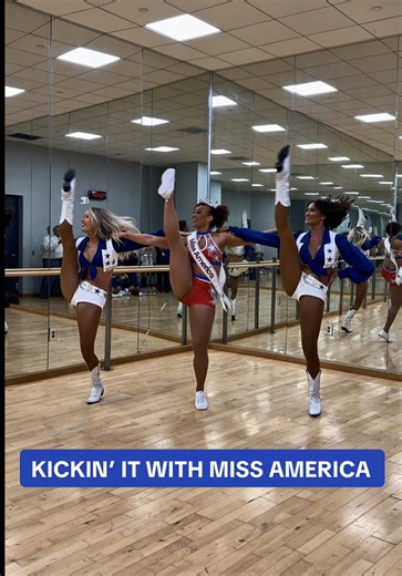 crowned as the kick queen 👑 #missamerica #dcc #dccheerleaders #nfl #americassweethearts