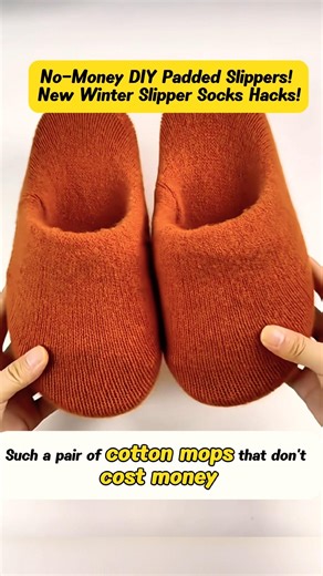 No-Money DIY Padded Slippers! New Winter Slipper Socks Hacks#tips #hacks #handmade #diycrafts #diy