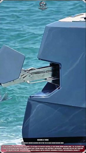 Hydraulic Anchor Machine Deploying 35 kg Chain During Marine Work