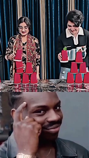 Who Stacks The Cups Faster? 😳#challenge #speed #competition #shorts