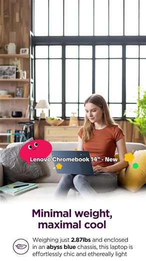 Lenovo IdeaPad Slim 3 Chromebook - Lightweight - Waves MaxxAudio Speakers - 14