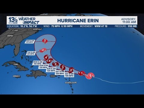 Erin becomes first hurricane of the 2025 hurricane season