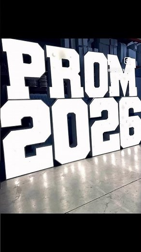 7-foot tall “PROM 2026” marquee letters and numbers party rentals | Posh Express Rentals