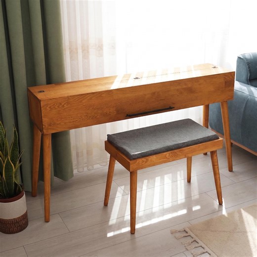 Mid Century Modern Solid Wood Piano Keyboard Stand - Etsy Canada